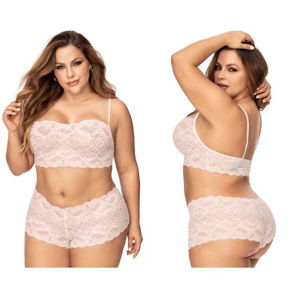 Mapale 206X Panty and Top Lace Set Color Taupe - Picture 5 of 13